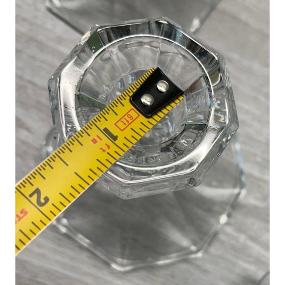 Vintage Hurricane Taper Candlesticks Lot of 2 Votive Glass Candle Holders - Picture 6 of 8